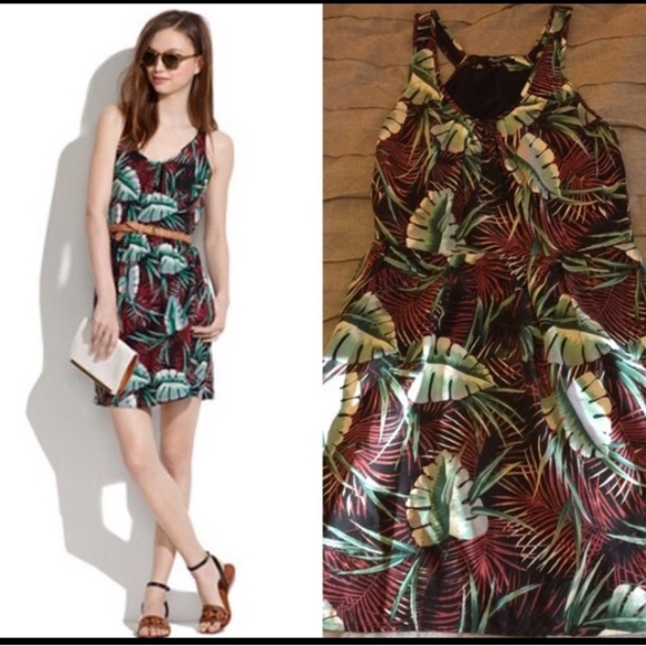 SOLD - Madewell tropical dress with pockets! Size 4 - Picture 1 of 4
